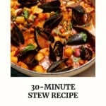 Pin image 3 for the Mediterranean Dish Mussels with Chorizo recipe.